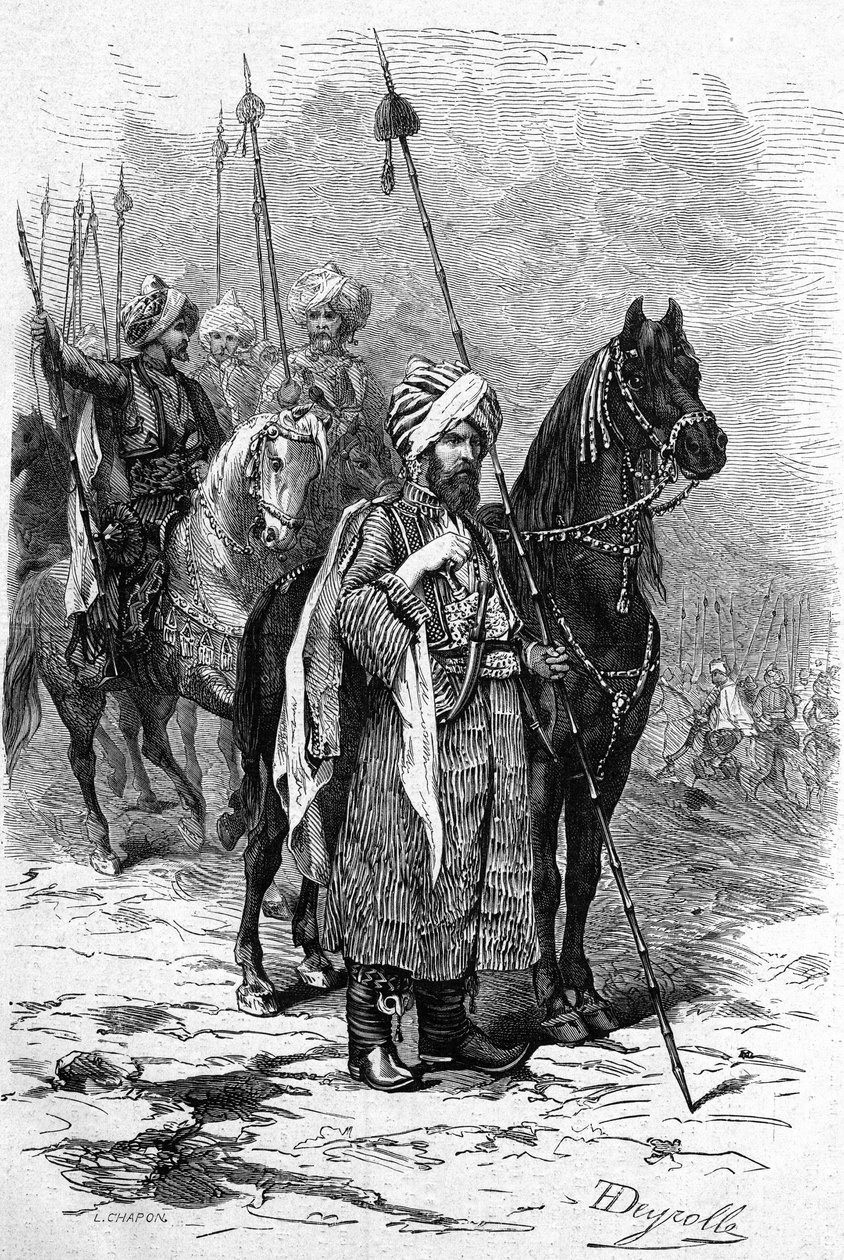 Soldats kurdes en 1877 pendant la guerre d