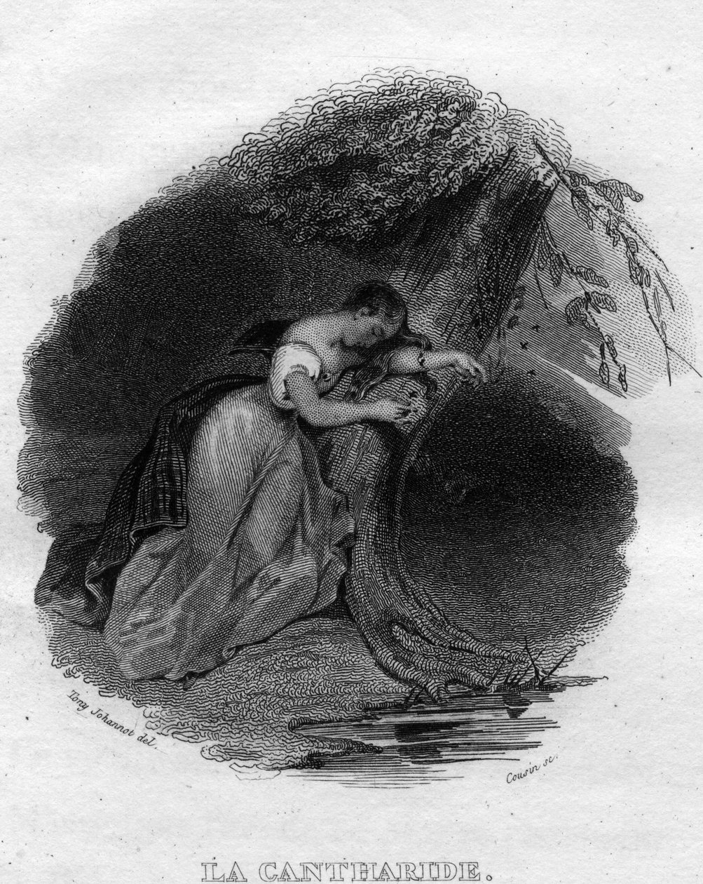 La cantharide Chanson de Béranger dans « Oeuvres complètes » (1834) par Pierre Jean de Béranger (1780-1857), poète et chansonnier français. - French School