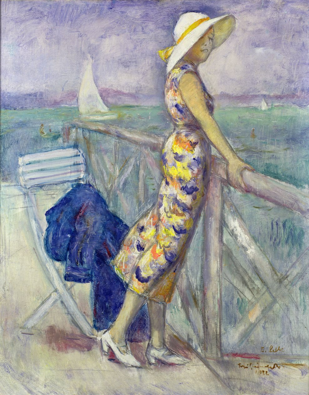 La femme à la plage - French School