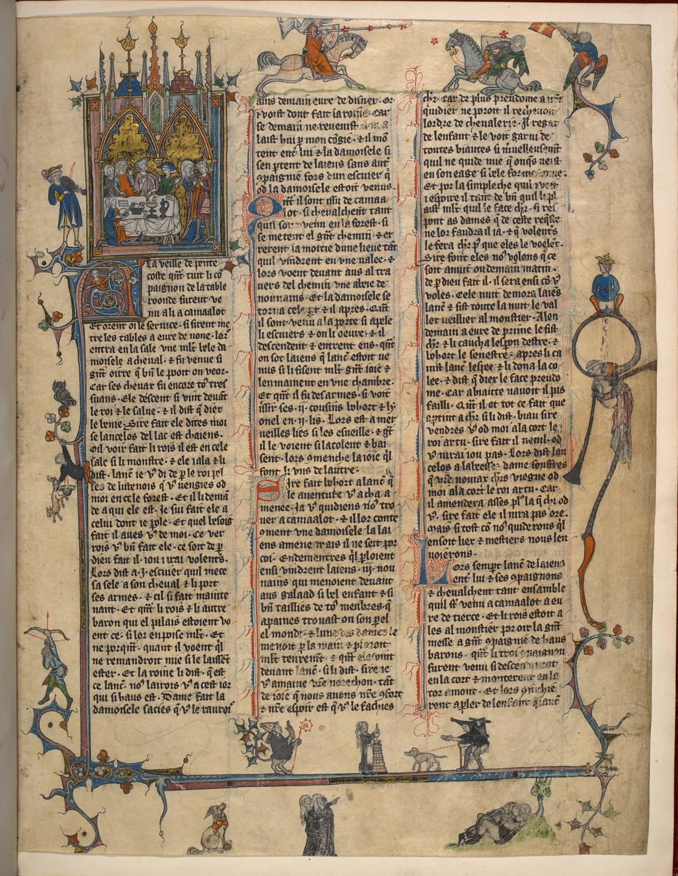 Lancelot-Graal (Le Cycle de la Vulgate en Prose), Add MS 10294/1 f.1dr - French School