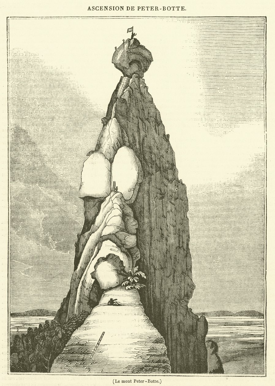 Le mont Peter-Botte (engraving) - French School