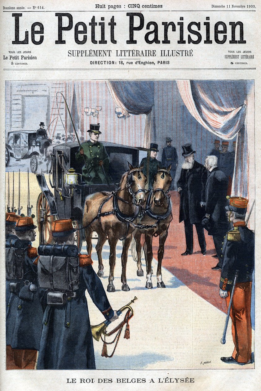 Le roi des Belges Léopold II reçu à l