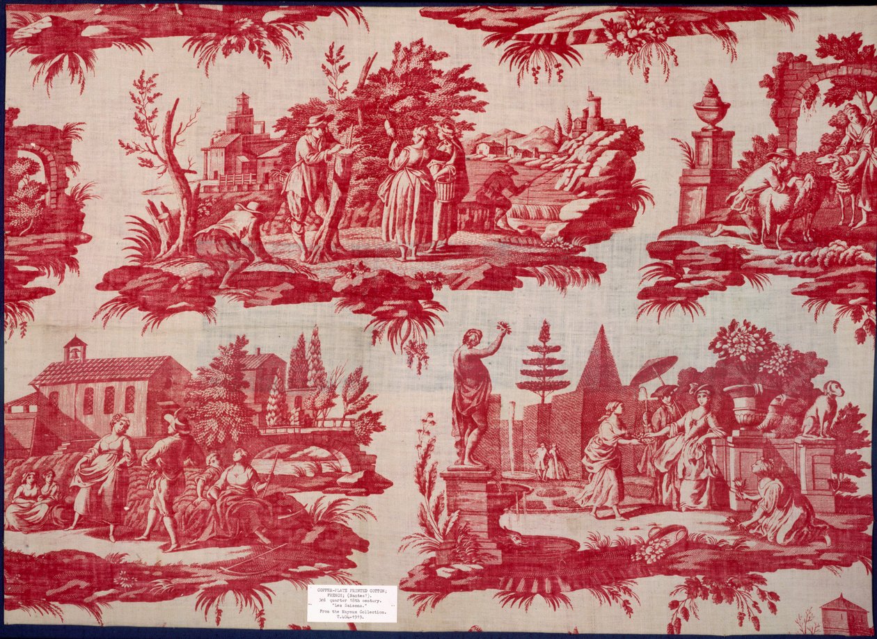 Les Saisons de la Collection Mayoux, 3e quart du 18e siècle, coton imprimé sur plaque de cuivre - French School