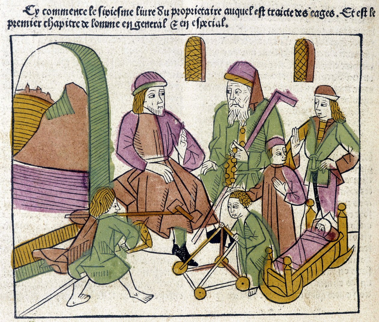 Les âges de la Vie - dans « Le propriétaire » par Glanville, Lyon - French School