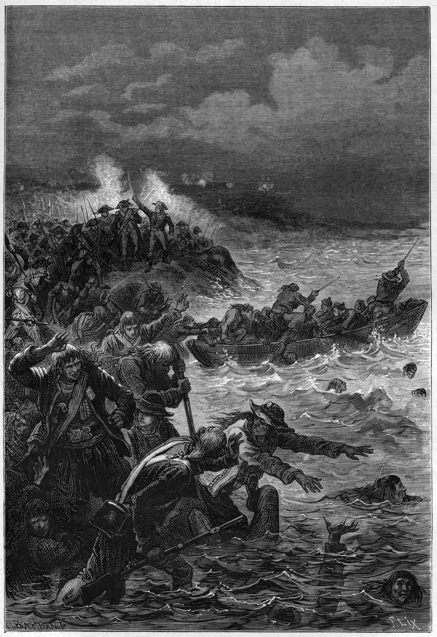 Les Vendéens vaincus à Quiberon par Louis Lazare Hoche (1768-1797), général français de la Révolution - French School