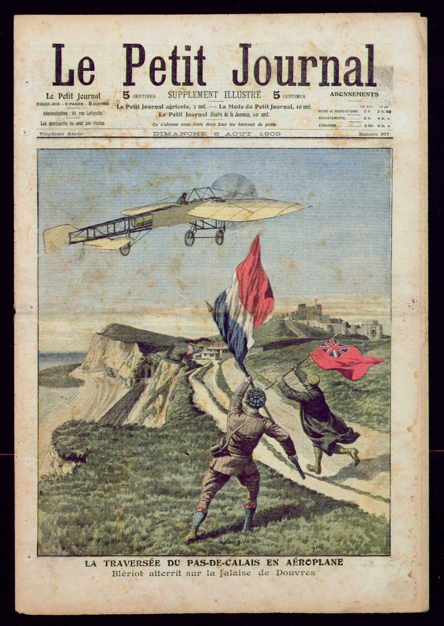 Louis Blériot (1872-1936) atterrissant à Douvres, du 