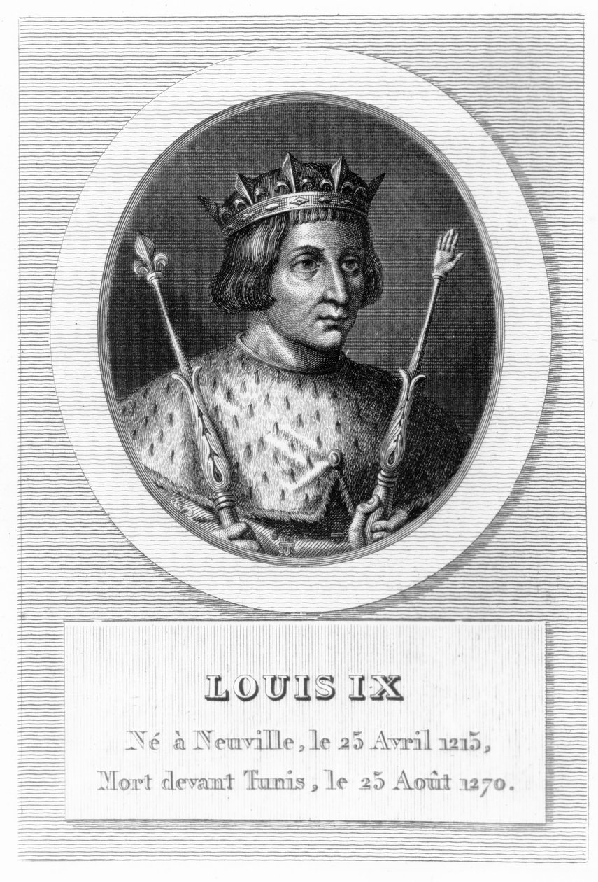 Louis IX (Saint-Louis) (gravure) - French School