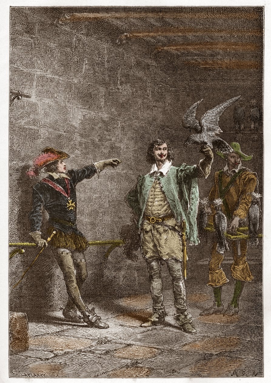 Louis XIII (1601-1643), dit le Juste, à seize ans, et son favori Charles d