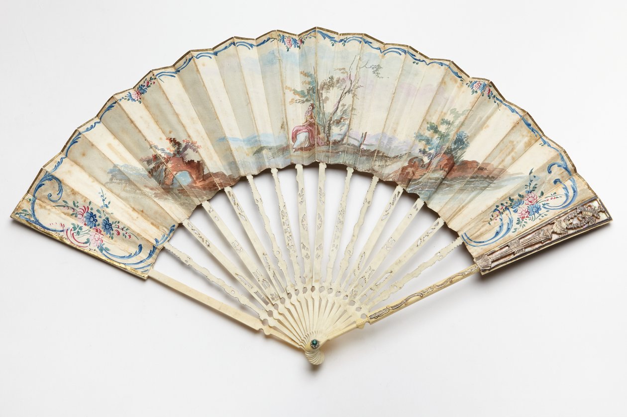 Éventail période Louis XVI, dernier quart du XVIIIe siècle - French School
