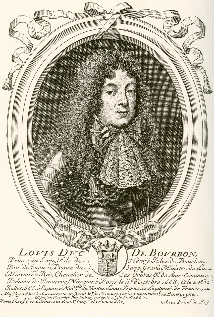 Louis de Bourbon, Prince de Condé, 1668 - 1710. Prince du sang à la cour de Louis XIV. De 