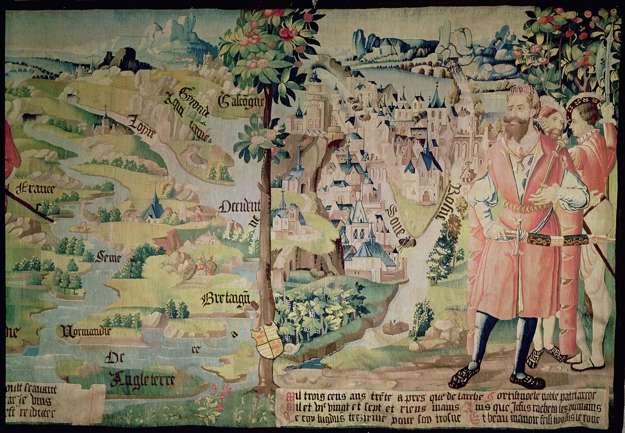 Lugdus (1672-21 av. J.-C.) devant une représentation de la ville de Lyon, atelier d