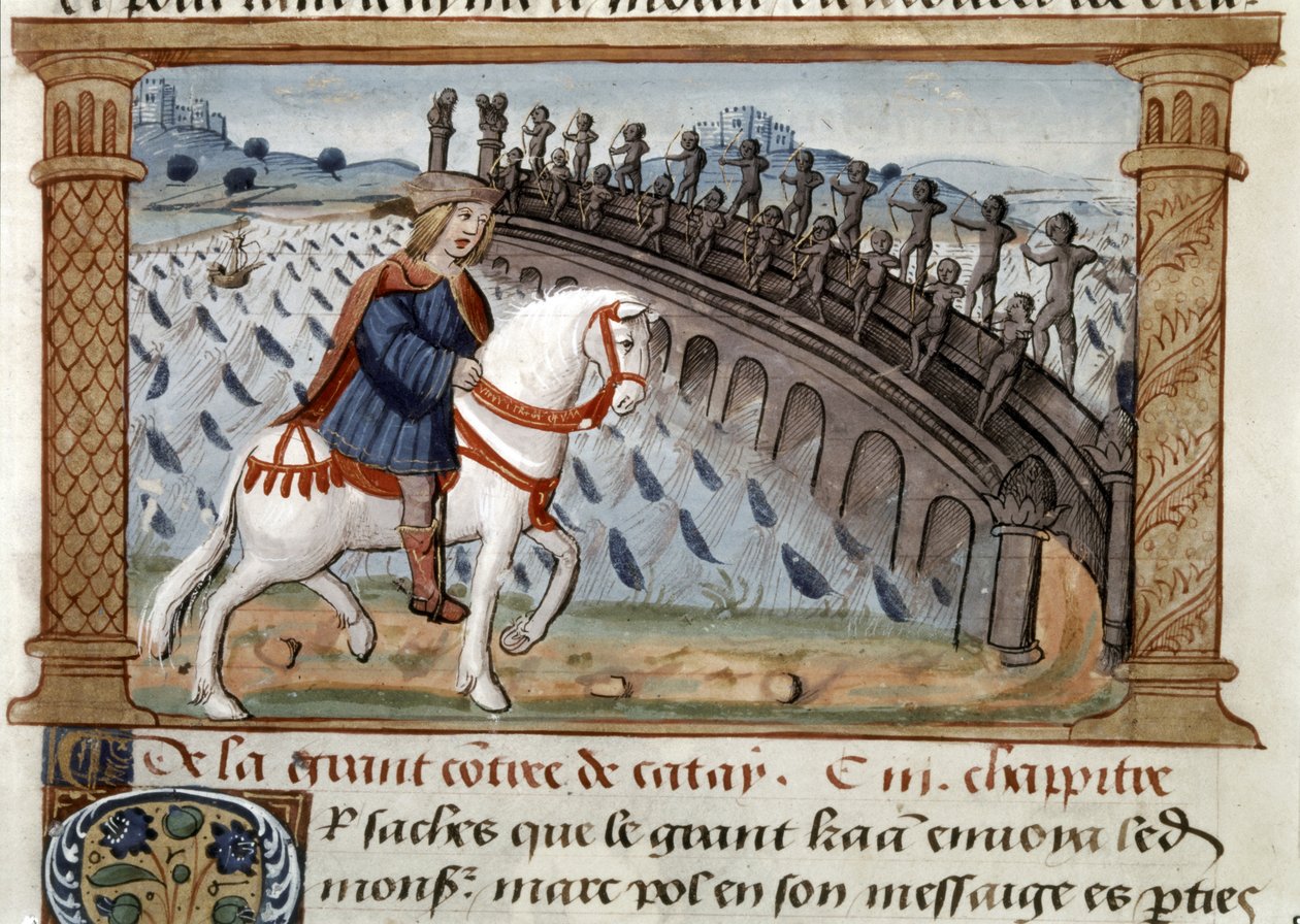 MARCO POLO: Illustration de "Livre de Marco Polo" - French School
