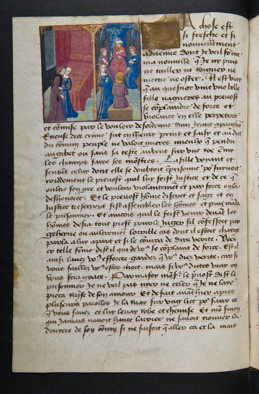 Page de Cent Nouvelles Nouvelles, c.1461-62 - French School