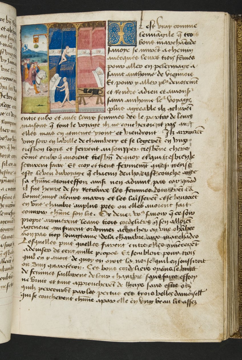 Page de Cent Nouvelles Nouvelles, c.1461-62 - French School