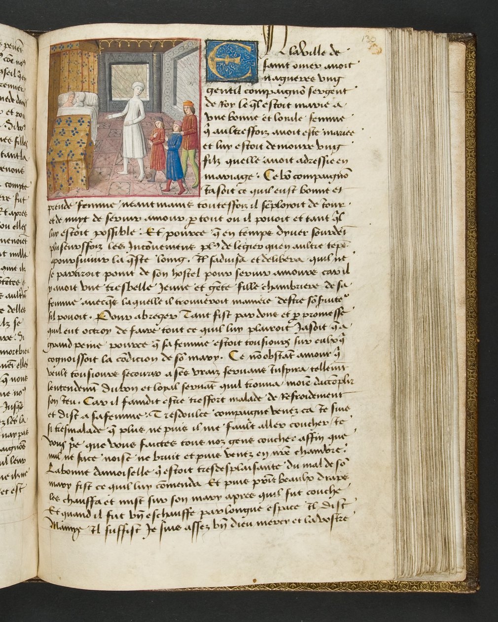 Page de Cent Nouvelles Nouvelles, c.1461-62 - French School