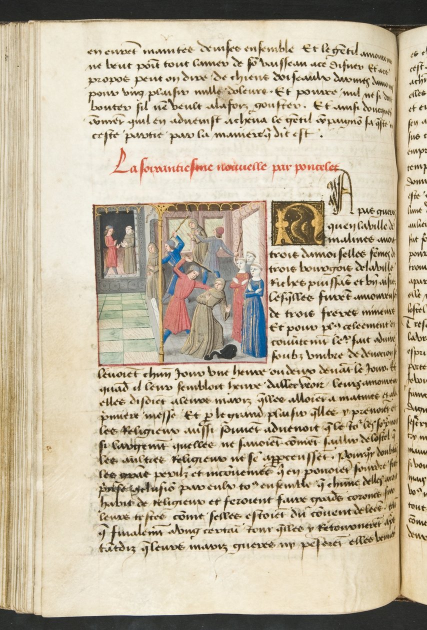 Page de Cent Nouvelles Nouvelles, c.1461-62 - French School