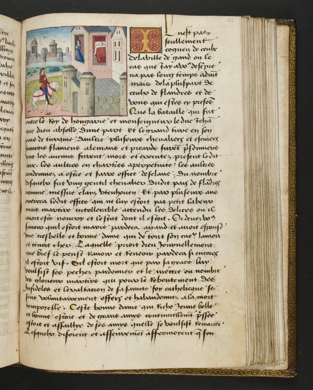 Page de Cent Nouvelles Nouvelles, c.1461-62 - French School