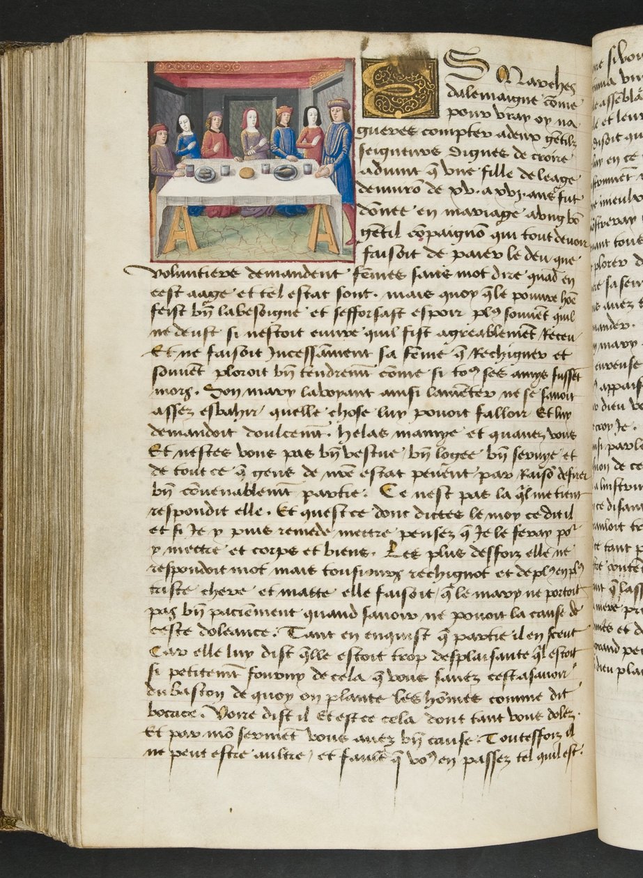 Page de Cent Nouvelles Nouvelles, c.1461-62 - French School