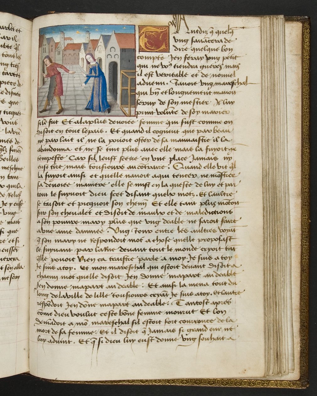 Page de Cent Nouvelles Nouvelles, c.1461-62 - French School