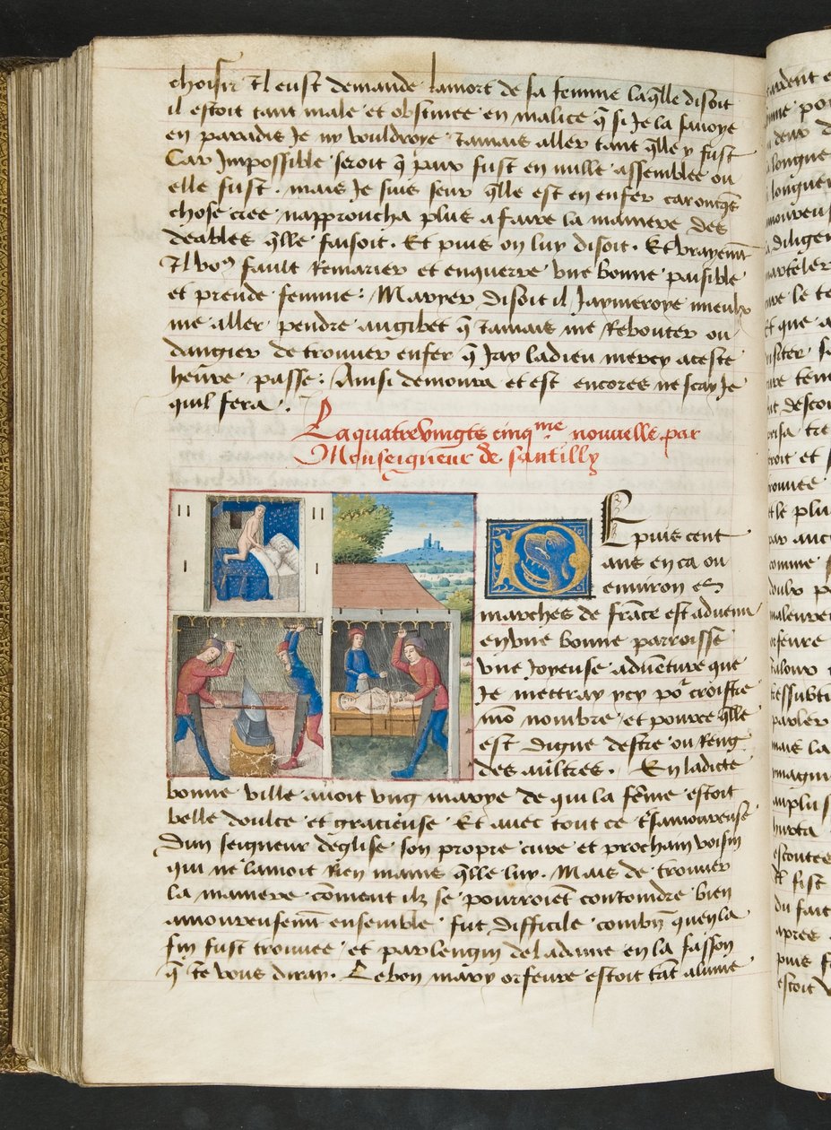 Page de Cent Nouvelles Nouvelles, c.1461-62 - French School