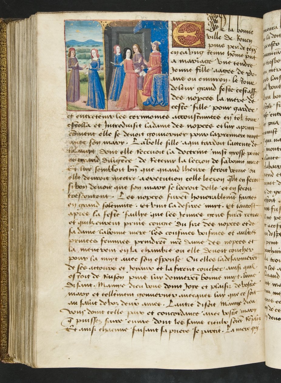 Page de Cent Nouvelles Nouvelles, c.1461-62 - French School