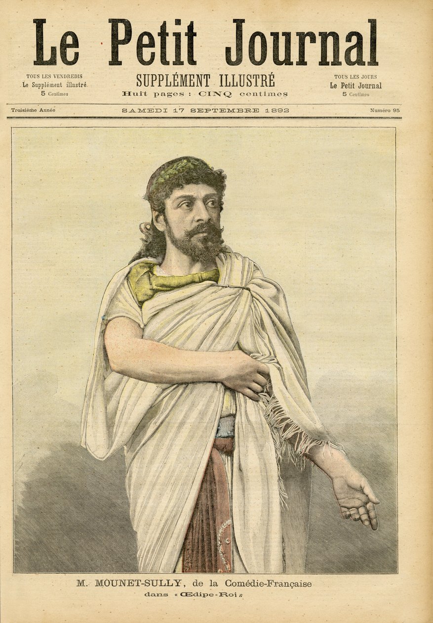 M. Mounet-Sully dans Œdipe Roi à la Comédie-Française, couverture de 