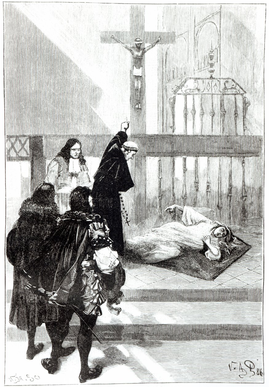 Madame de Sazilles est exorcisée en présence du Duc Gaston d