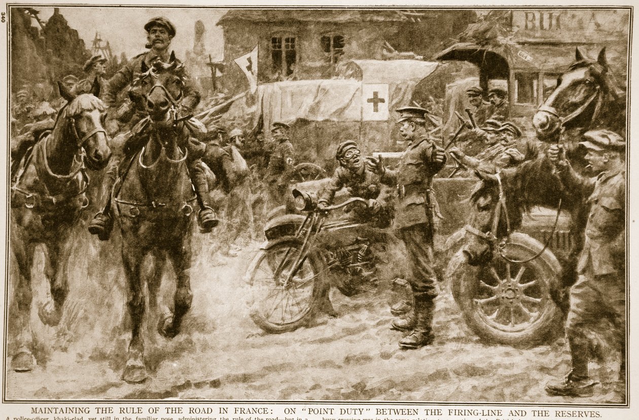 Maintenir la règle de la route en France : en service entre la ligne de feu et les réserves, 1914-19 - French School