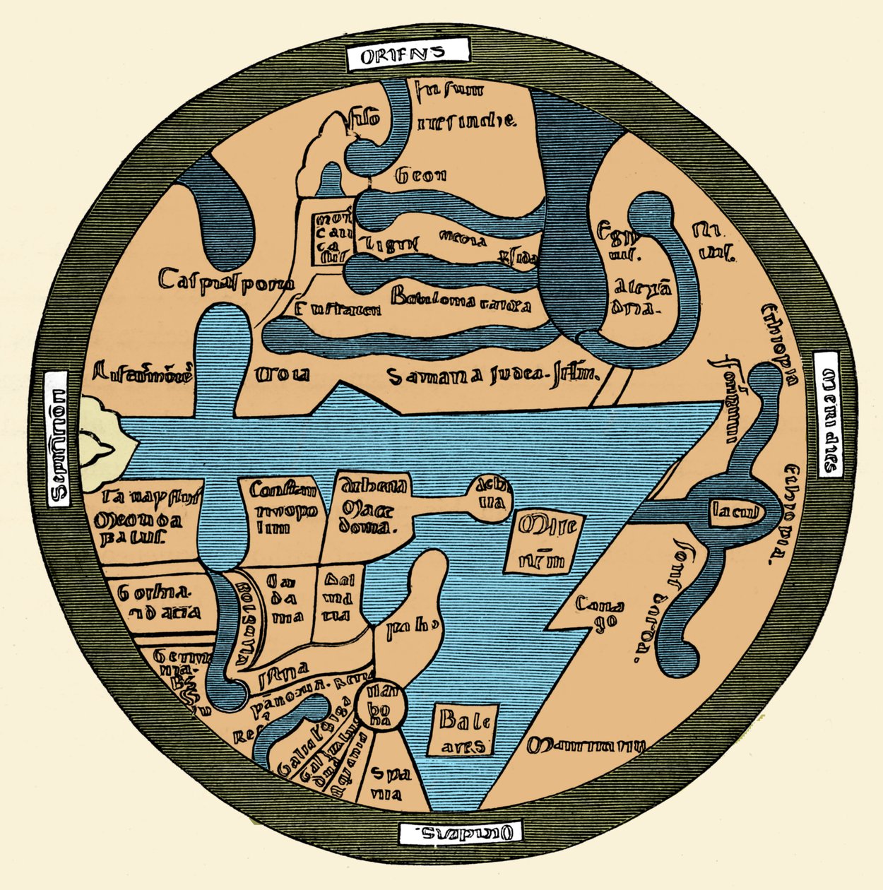 Carte du Monde Romain - French School