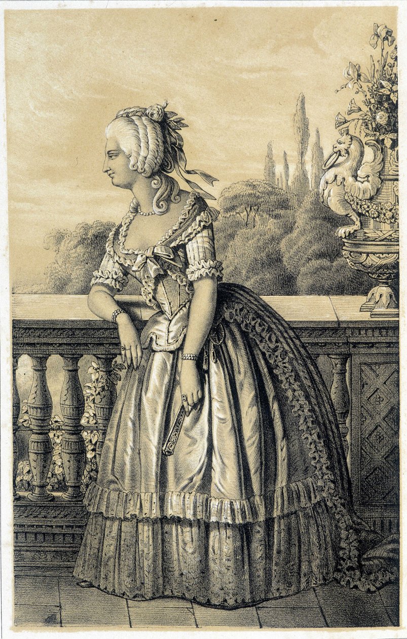 Marie Thérèse de Savoie Carignan (1749-1792), princesse de Lamballe - dans "Galerie historique de la Révolution Française" par Albert Maurin, éd. Paris 1843 - French School