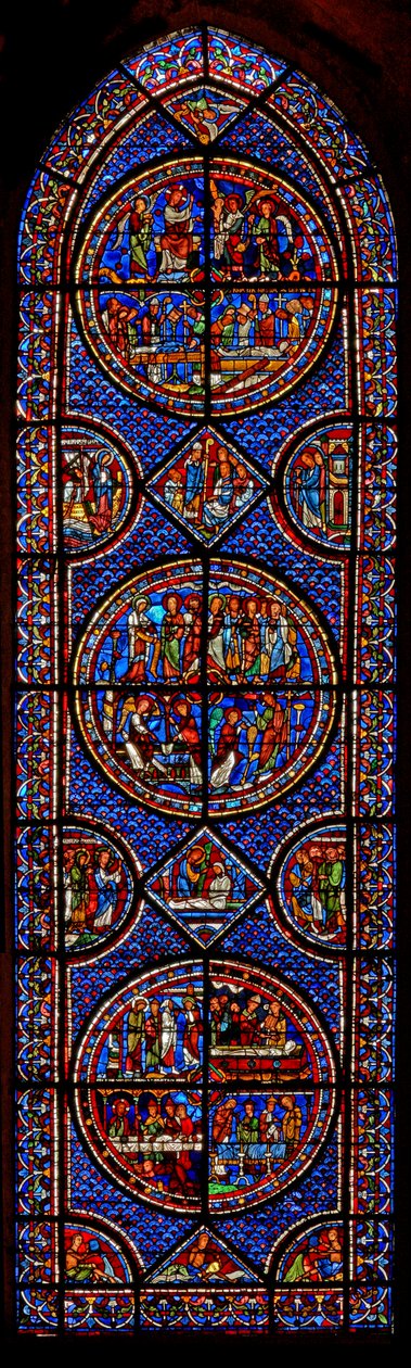 Fenêtre de Marie-Madeleine : scènes de sa vie - French School