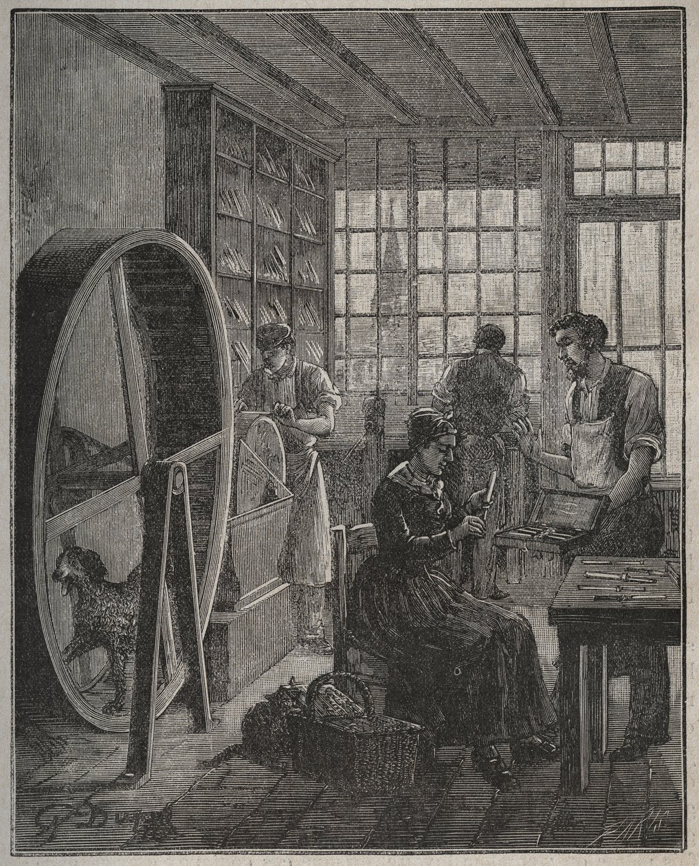 Métier et artisan : une coutellerie en province au XIXe siècle. Gravure ...