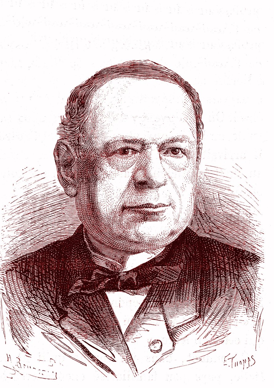 Moritz Hermann Von Jacobi (1801-1874), ingénieur et physicien russe (galvanoplastie, moteurs électriques). Gravure 1867 - French School
