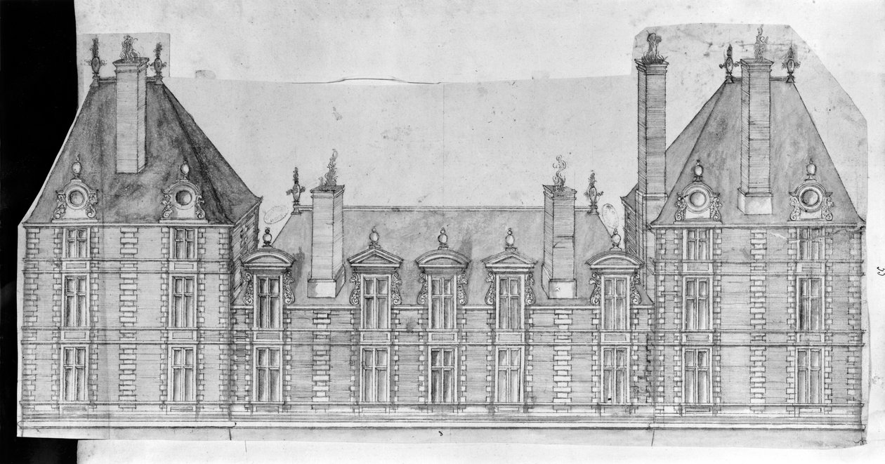Ms 1001 fol.33, château de Rosny - French School