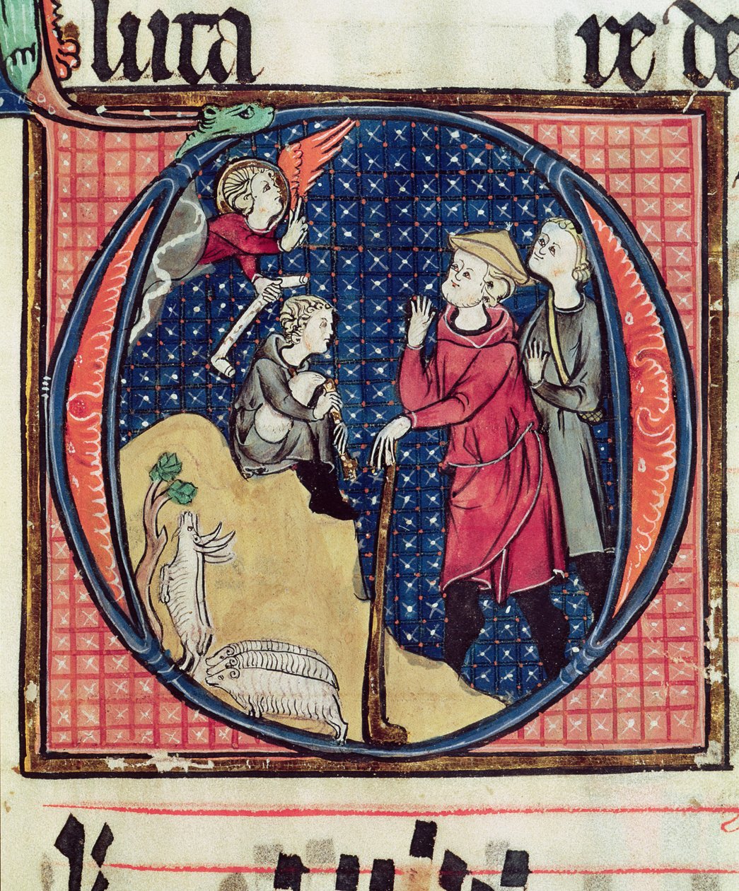 Ms 240 fol.16 Annonciation aux bergers, d