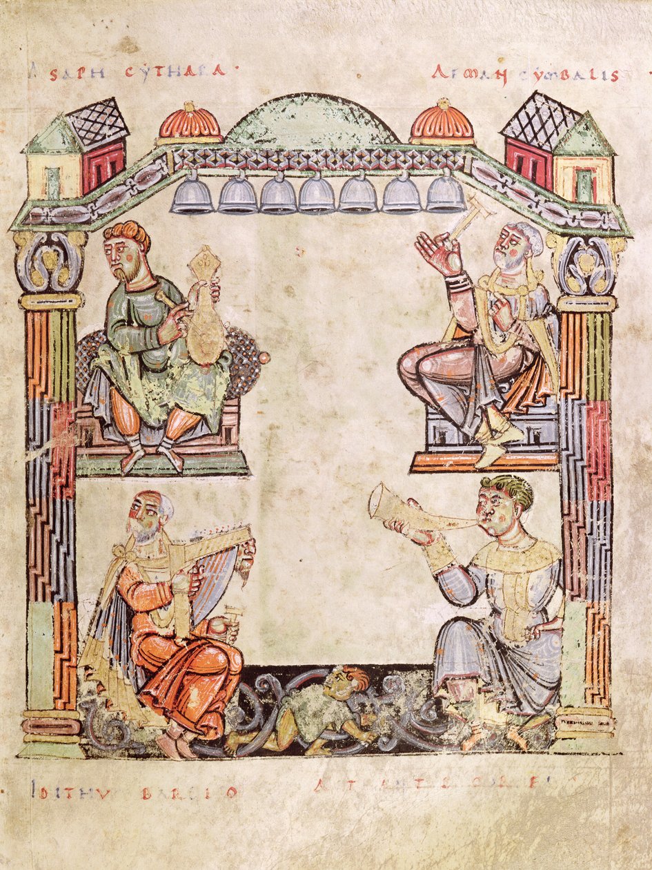 Ms 2 fol.11 (6) Quatre musiciens, d