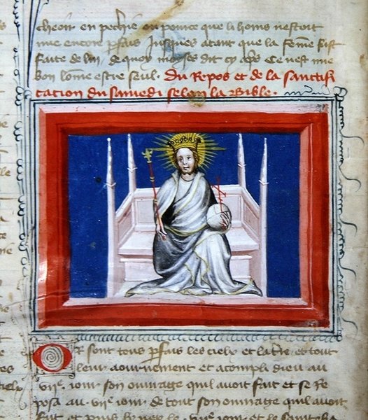 Ms 314 Dieu en majesté, de la Bible des Grands Augustins - French School