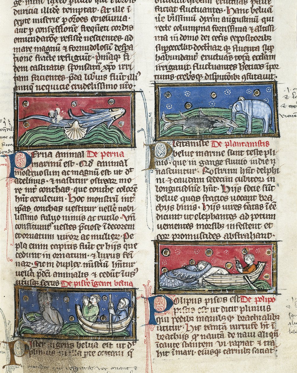 Ms 320 Fol.116 Monstres marins, de 