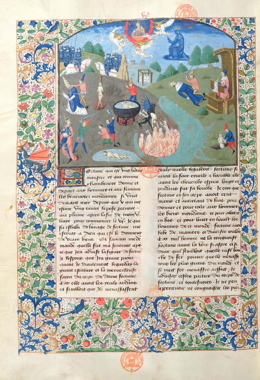 Ms 3878 Scènes de bataille, de meurtre et d