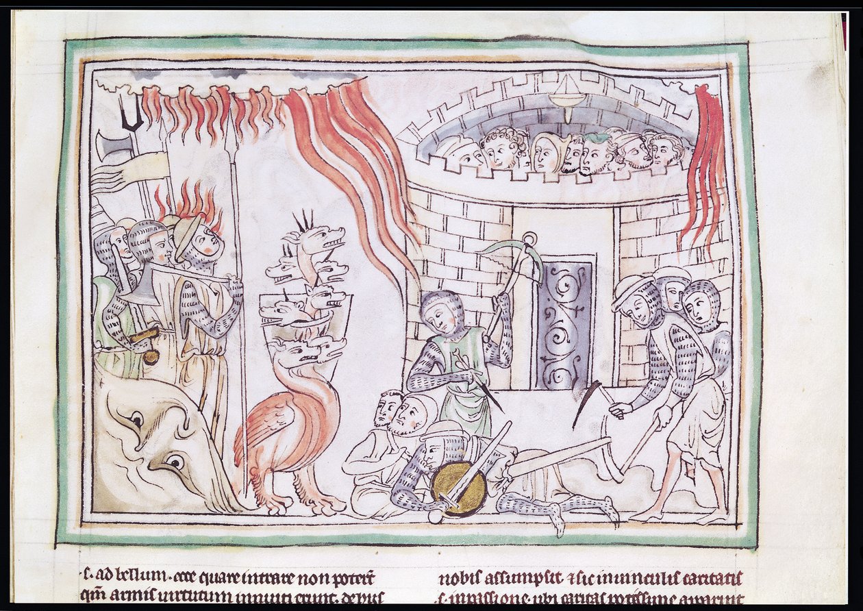 Ms 422 Fol.95r Le Feu Céleste Détruisant l