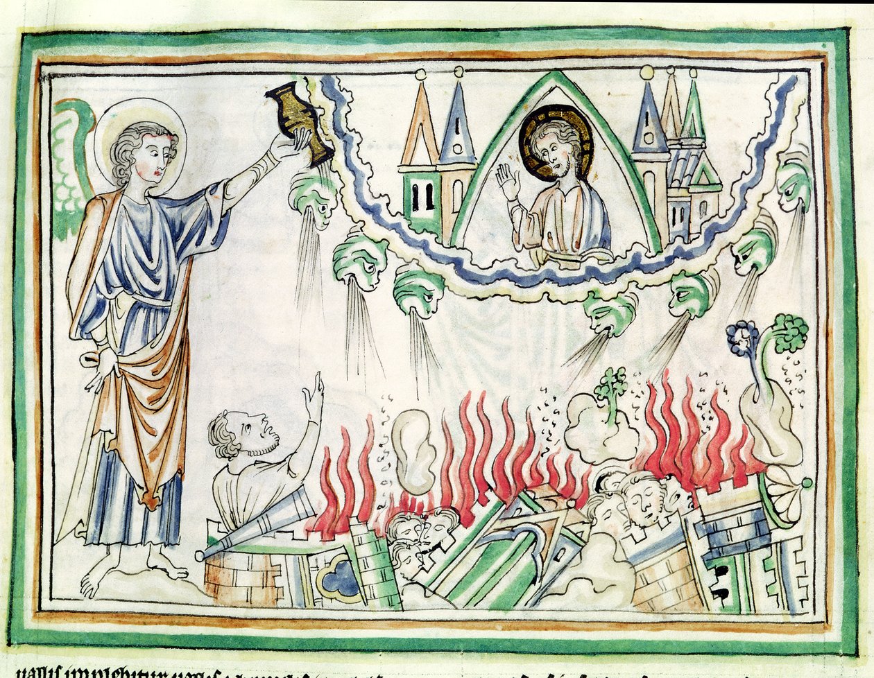 Ms 422 fol.77 La Destruction de Babylone - French School