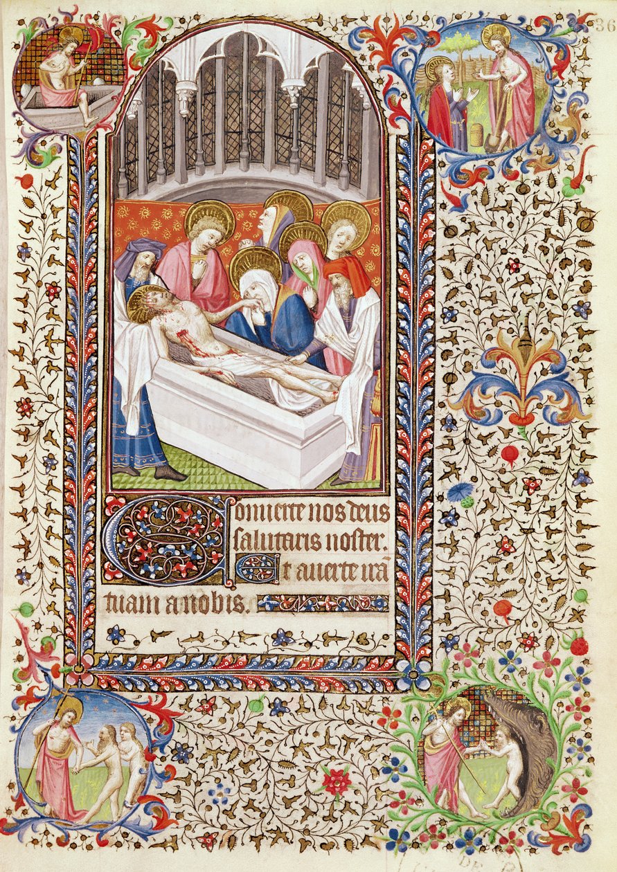 Ms 547 fol.36 Mise au tombeau du Christ, d