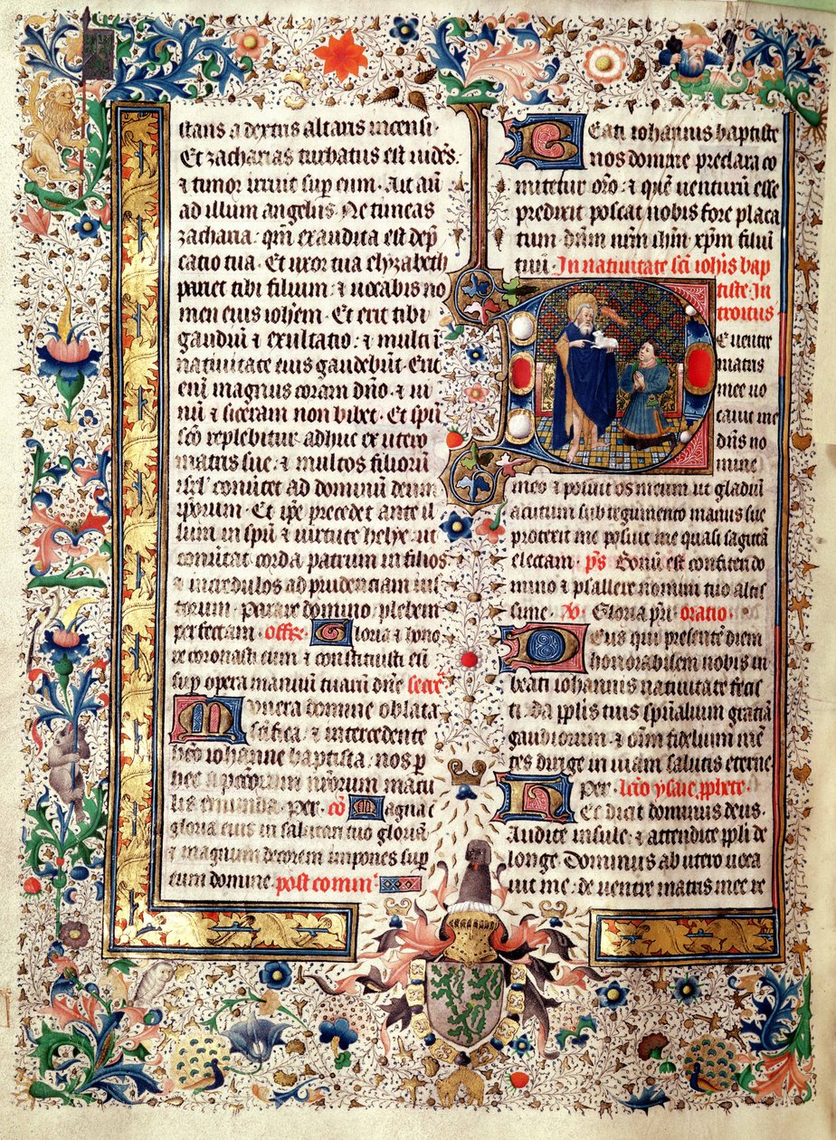 Ms 626 fol.174v Saint Jean-Baptiste, du Missel de Jean de Lannoy - French School