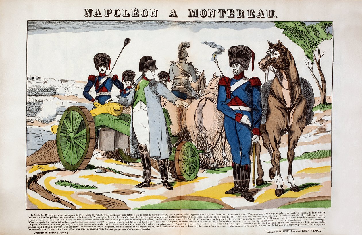 Napoléon à Montereau 28 février - French School
