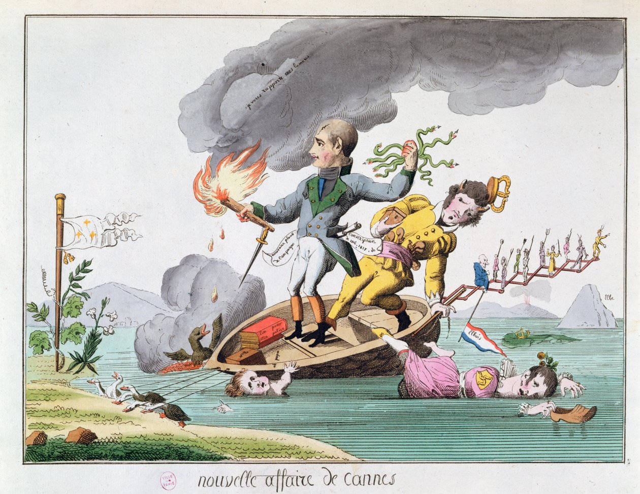 Napoléon Bonaparte (1769-1821) débarquant près de Cannes à son retour d