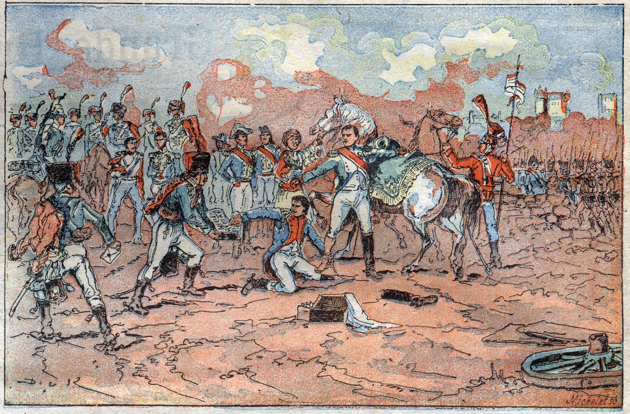 Napoléon Ier, blessé devant Ratisbonne - French School