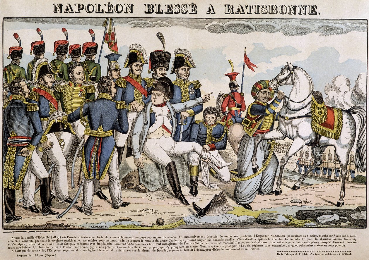 Napoléon blessé à Ratisbonne - image d