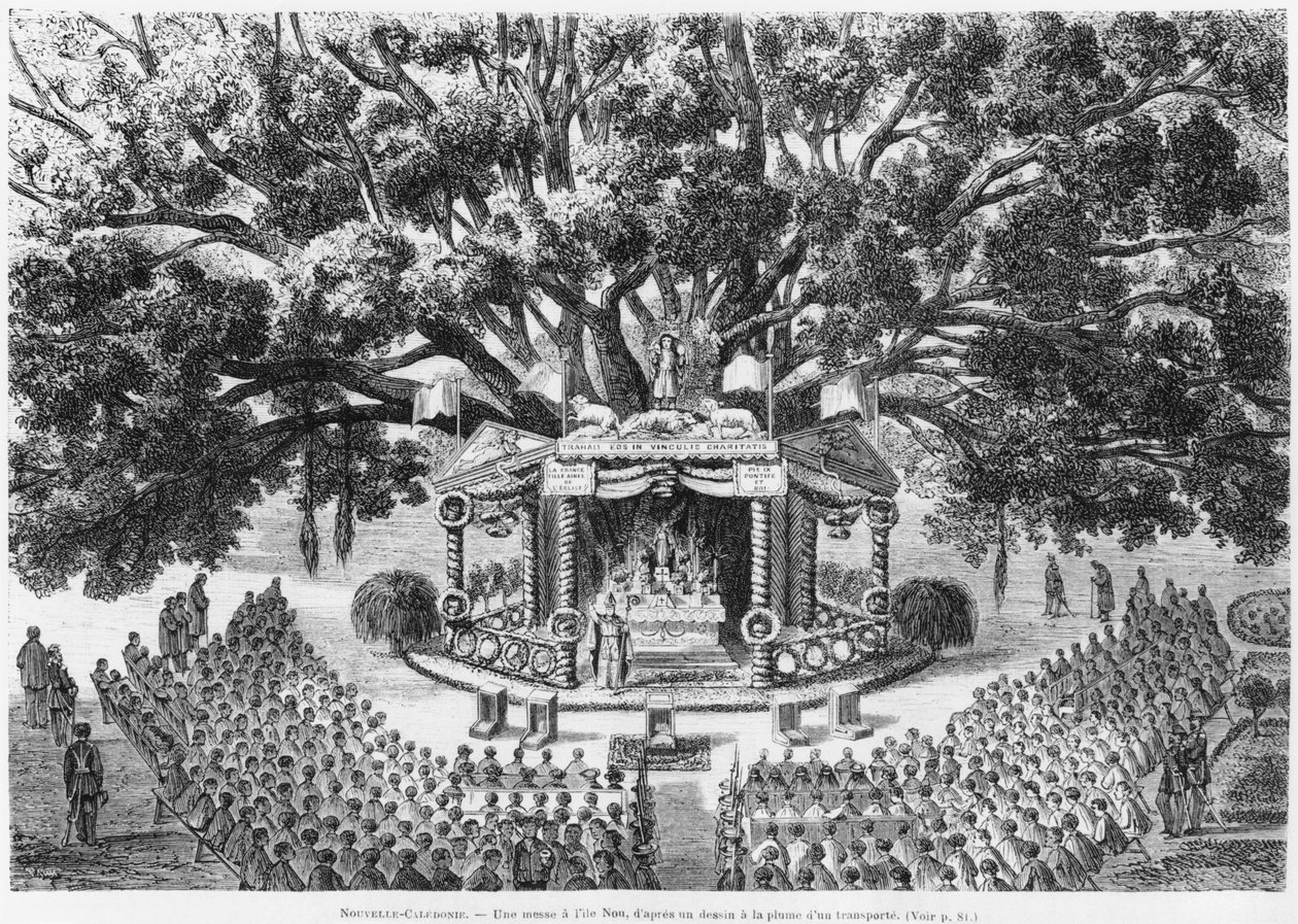 Nouvelle-Calédonie, célébration de la messe sur l