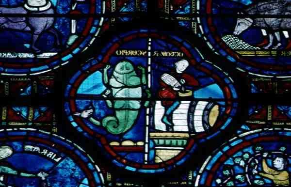 Octobre et Scorpion, de la fenêtre du zodiaque - French School