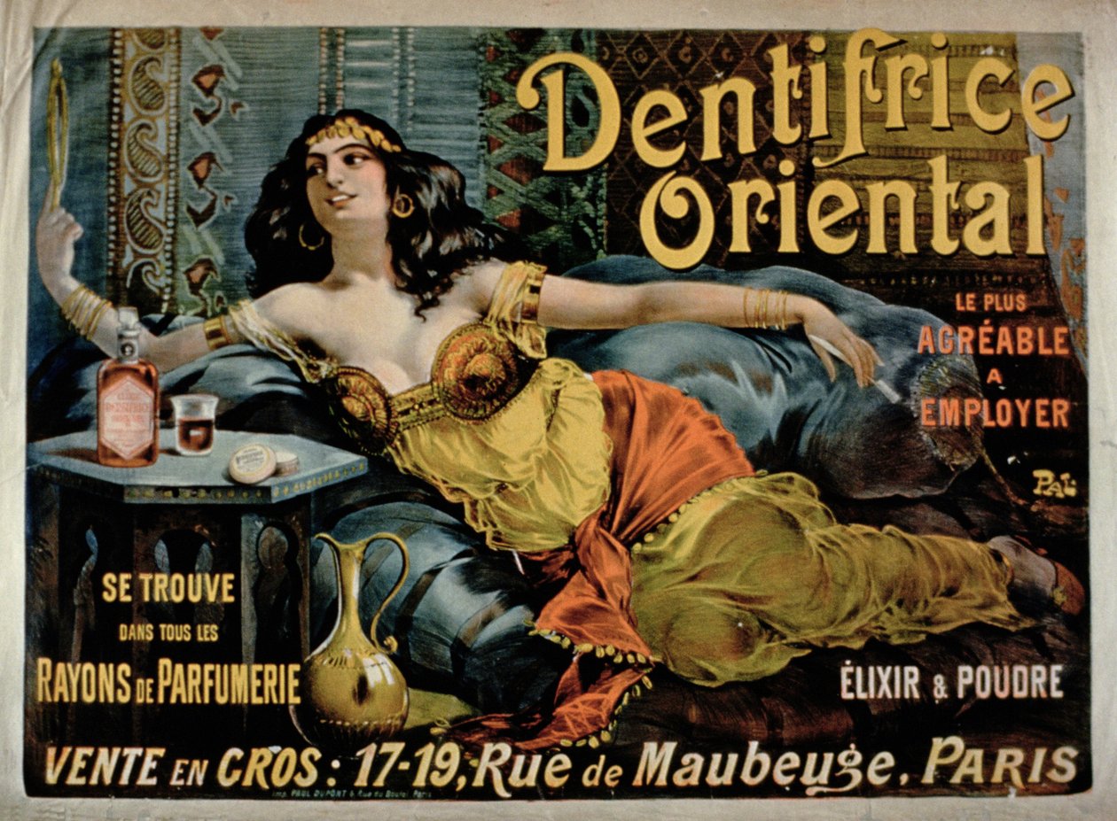 Dentifrice oriental" (lithographie couleur) - French School